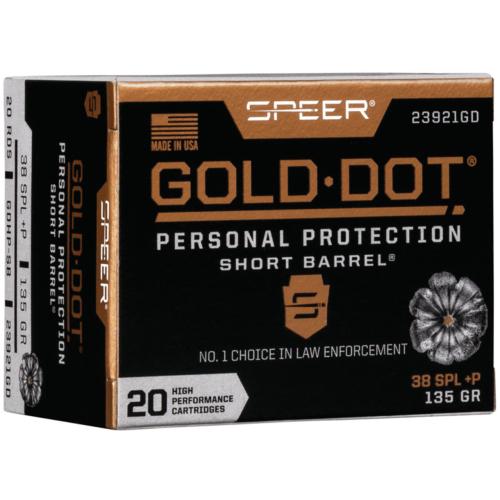 Speer Gold Dot Short Barrel Personal Protection .38 Special +P Am