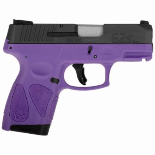 Taurus 1G2S931DP G2S  Compact 9mm Luger 7+1 3.26 Matte Stainless Steel Barrel, Matte Black Black Carbon Steel Slide, Dark Purple Polymer Frame w/Picatinny Rail, Dark Purple Polymer Grip