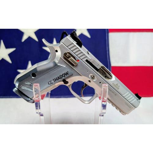 CZ Shadow II Compact Silver Industrial Series Polished Stainless 9mm 4" Barrel 15-Rounds Limited Edition