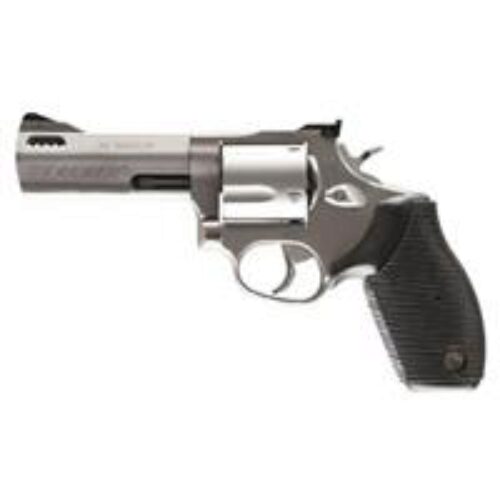 Taurus 2-440049TKR Tracker Model 44 44 Rem Mag Caliber with 4 Ported Barrel, 5rd Capacity Cylinder, Overall Matte Finish Stainless Steel, Finger Grooved Black Rubber Grip & Adjustable Rear Sight
