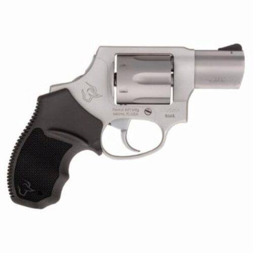 Taurus 2856029ULCH 856 Ultra-Lite 38 Special +P 6 Shot 2 Barrel, Overall Matte Finish Stainless Steel, Concealed Hammer Frame, Finger Grooved Black Rubber Grip