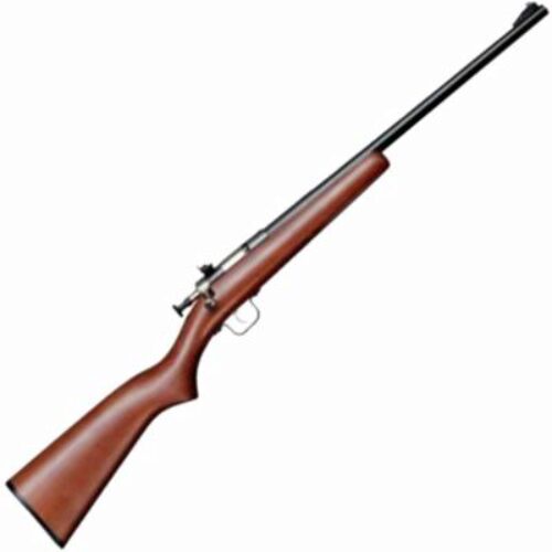 Crickett KSA2168 Youth  22 LR 1rd 16.12 Blued Barrel & Receiver, Fixed Front/Adjustable Rear Peep Sight, American Flag/Amendment Synthetic Stock w/11.5 LOP, Rebounding Firing Pin Safety