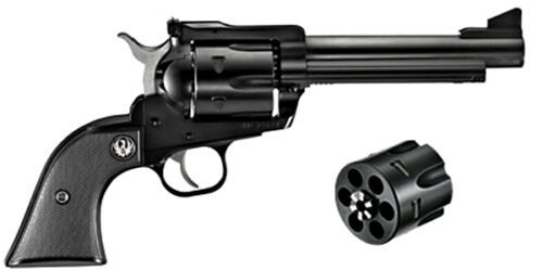 Ruger 0463 Blackhawk Convertible 45 Colt (LC) Or 45 ACP Blued Alloy Steel 5.50 Barrel & Two Interchangeable 6rd Cylinders, Checkered Black Hard Rubber Grip