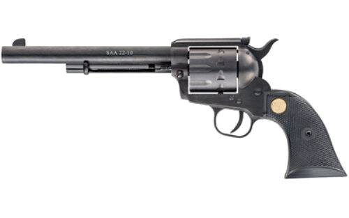 Chiappa Firearms 340170D SAA 1873  22 LR 22 WMR 10rd Shot 7.50 Blued Blued Blued Steel Frame Blued Cylinder Black Plastic Grips