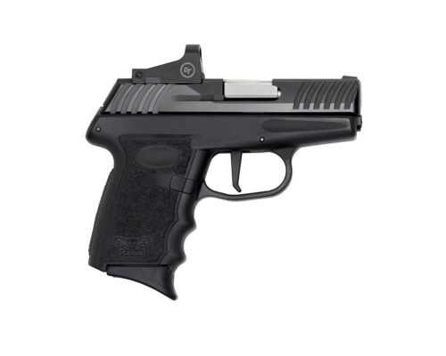 SCCY Industries DVG1CBRD DVG-1 RD 9mm Luger 3.10 10+1 Black Nitride Stainless Steel Slide Black Polymer Grip with Crimson Trace CTS-1500