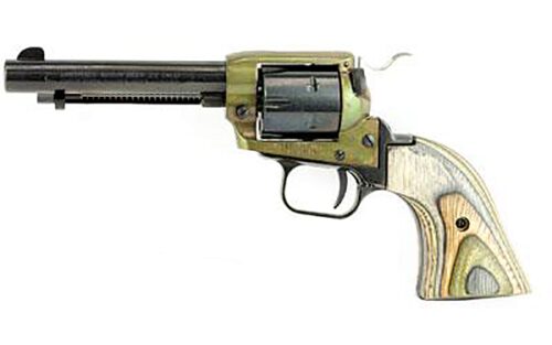 Heritage Mfg RR22CH4 Rough Rider  22 LR 6 Shot 4.75 Black Oxide Barrel, Simulated Case Hardened Frame, Black Oxide Cylinder, Camo Laminate Grips