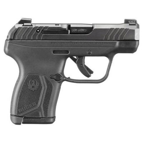 Ruger 13716 LCP Max  380 ACP 10+1 2.80 Black Oxide Steel Barrel & Serrated Slide, Black Polymer Frame w/Serrated Trigger Guard, Black Nylon Grips Right Hand