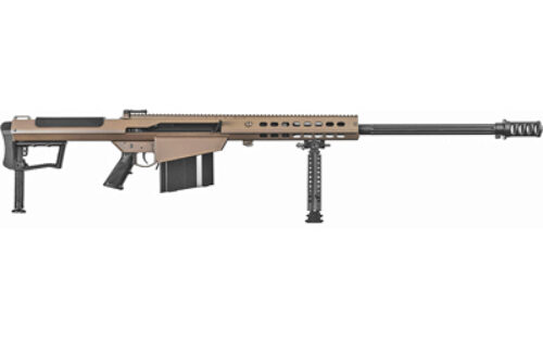 Barrett 18065 M107A1  50 BMG 29 10+1 Flat Dark Earth Cerakote Flat Dark Earth Fixed with Sorbothane Recoil Pad Stock Black Polymer Grip