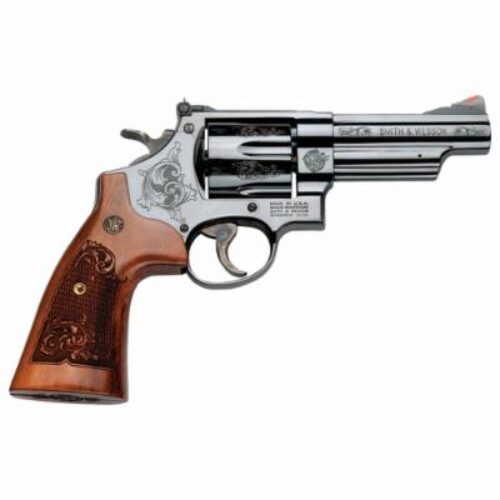 Smith & Wesson 150783 Model 29  44 Rem Mag or 44 S&W Spl Machine Engraved Blued Carbon Steel 4 Barrel, 6rd Cylinder & N-Frame, Wood Engraved Grip