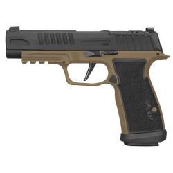 Sig Sauer P365 AXG Fuse, Striker Fired, Semi-automatic, 9MM,4.3 Barrel, Matte Finish, Black and Coyote, AXG Modular Grip, Fiber Optic Front Sight, 3 Magazines, (2)-21 Round, (1)-17 Round 365AXGF-9-CFO