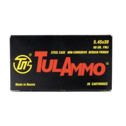 Tula 5.45x39 Ammo 60 Grain FMJ Steel Cased 20 rds/box - TA545390