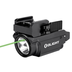 Olightstore Usa Inc OBALDRMINIBK1 Baldr Mini  Black Anodized 100/600 Lumens White LED Green Laser