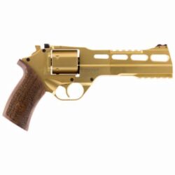 Chiappa Firearms 340225 Rhino 60DS 357 Mag 6rd 6 Steel Barrel/Cylinder, Picatinny Accessory Rails, Overall Gold Plated PVD Finish, Walnut Grip Includes 3 Moon Clips & Removal Tool