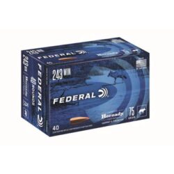 Federal V243VM75 Varmint & Predator  243 Win 75 gr, Hornady V-Max (VMX), 20 Per Box/ 10 Cs