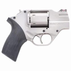 Chiappa Firearms CF340218 Rhino 200DS 357 Mag 6rd 2 Steel Barrel & Cylinder, 7075-T6 Alloy Frame, Nickel-Plated Metal Finish, Black Rubber Grip, Includes Holster, 3 Moon Clips & Removal Tool
