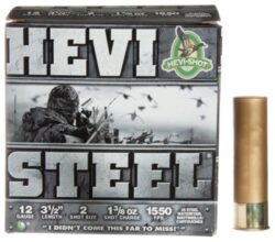 HEVI-Shot HS60004 HEVI-Steel  12 Gauge 3 1 1/4 oz 4 Shot 25 Per Box/ 10 Cs