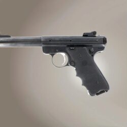 Hogue 82000 Rubber Grip  Black with Finger Grooves for Ruger Mark II, III
