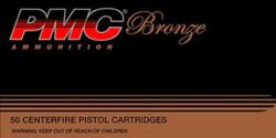PMC 380A Bronze Target 380 ACP 90 gr Full Metal Jacket (FMJ) 50 Per Box/ 20 Cs