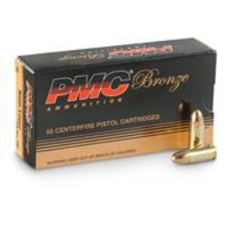 PMC 9A Bronze Target 9mm Luger 115 gr Full Metal Jacket (FMJ) 50 Per Box/ 20 Cs