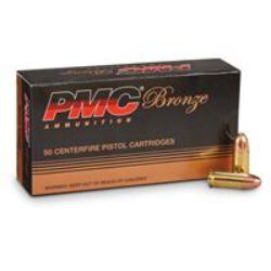 PMC 9G Bronze Target 9mm Luger 124 gr Full Metal Jacket (FMJ) 50 Per Box/ 20 Cs