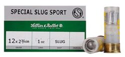 Sellier & Bellot SB12SLUG Shotgun 12 Gauge 2.75 1 oz Slug Shot 25 Bx/ 10 Cs