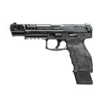 HK 81000553 VP9 Match 9mm Luger 20+1 5.51 Polygonal Rifled Barrel, Black Optic Ready/Serrated w/Ports Slide & Frame w/Picatinny Rail, Black Finger Grooved Polymer Grips Ambidextrous