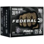 Federal PD38P1 Premium Personal Defense Punch 38 Special +P 120 gr Jacketed Hollow Point (JHP) 20 Per Box/10 Cs