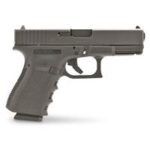 Glock PI1950203 G19 Gen3 Compact 9mm Luger 15+1 4.02 Black Steel Barrel, Matte Black Serrated Slide, Black Polymer Frame w/Accessory Rail, Black Finger Grooved Polymer Grip, Right Hand