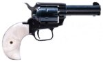 Heritage Mfg RR22MB3BHPRL Rough Rider  22 LR/22 WMR 6rd Shot 3.50 Black Barrel, Cylinder & Frame w/White Pearl Birdshead Grips