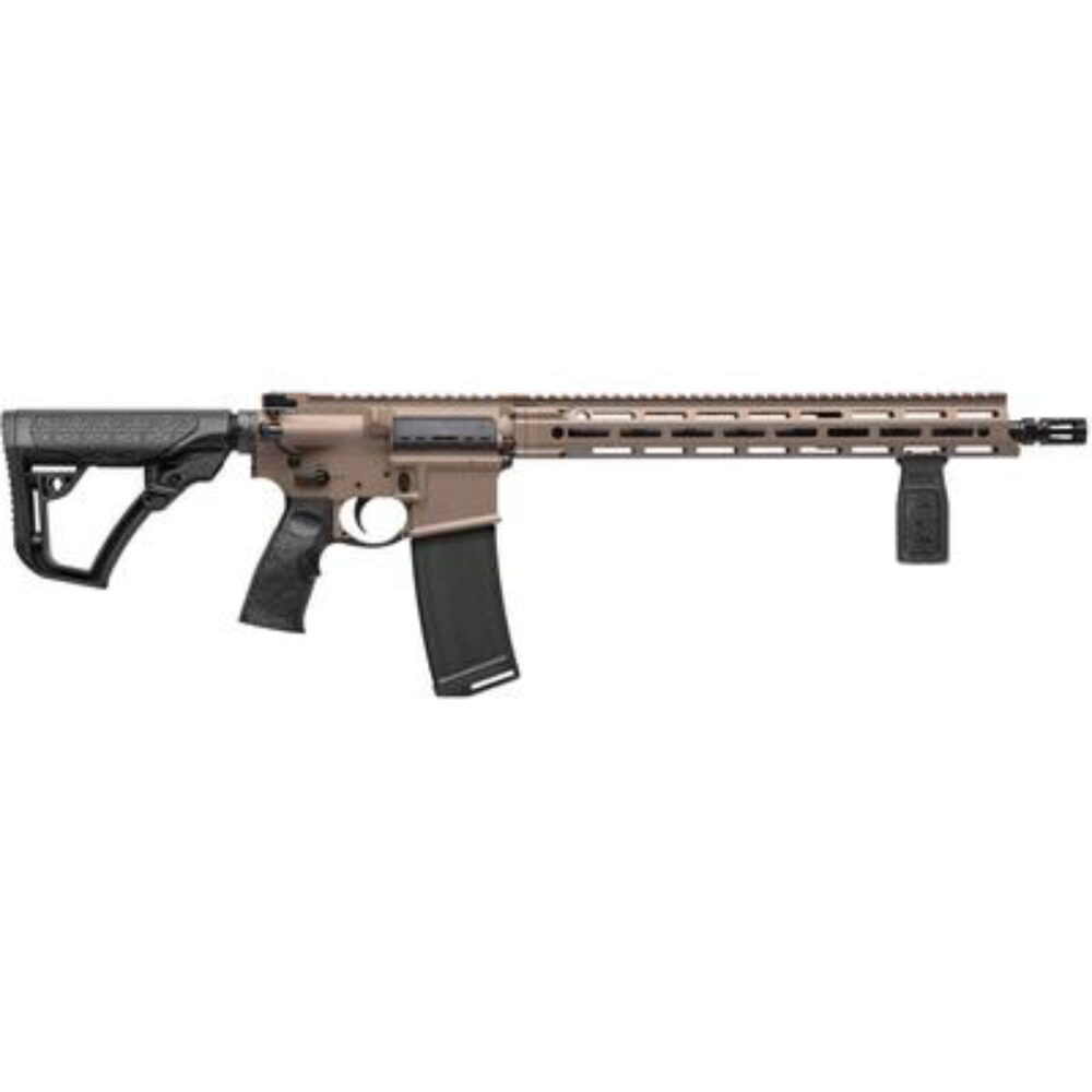 Daniel Defense WEBX-0721-01 DDM4 V7 5.56x45mm NATO 16 30+1 FDE Hard Coat Anodized Rec/Handguard 6 Position with Black SoftTouch Overmolding Stock
