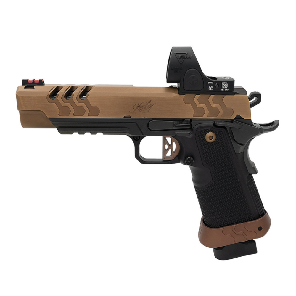 Kimber 2K11 Target 9mm, 5" Barrel, High Polished Coyote PVD, Steel Frame, Trijicon SRO, 20rd