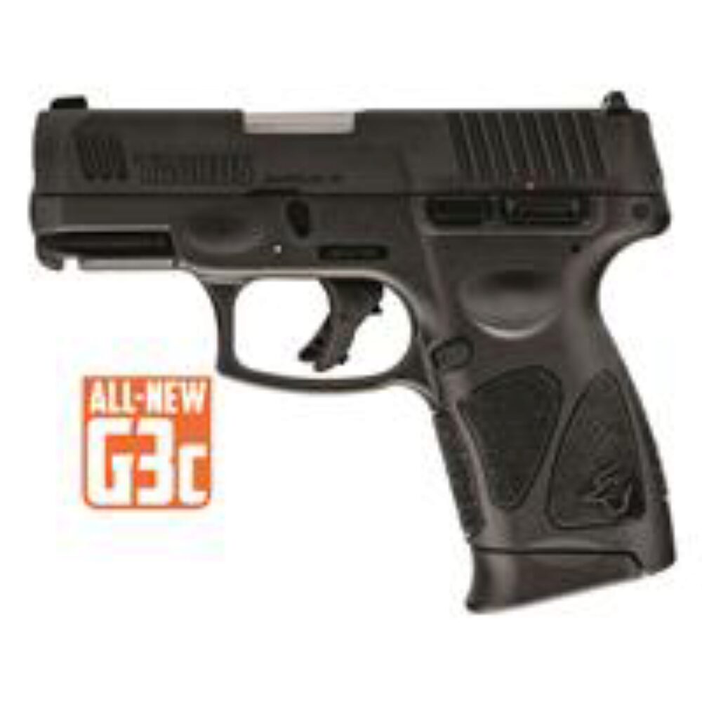 Taurus 1G3C931 G3C  Compact 9mm Luger 12+1 3.20 Matte Stainless Barrel, Matte Black Tenifer Serrated Slide, Black Polymer Frame w/Picatinny Rail, Black Polymer Grips Right Hand