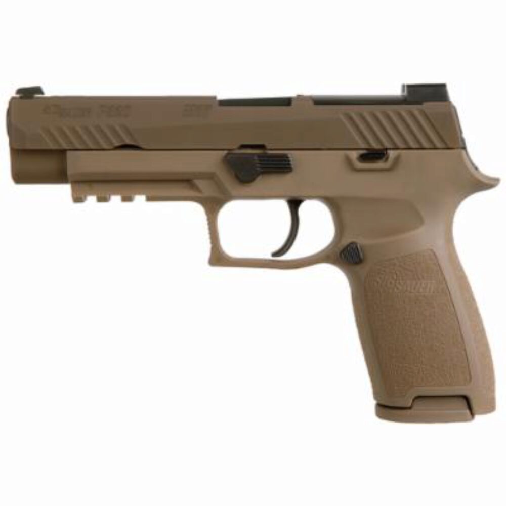 Sig Sauer 320F9M17MS10 P320 M17 9mm Luger Caliber with 4.70 Barrel, 10+1 Capacity, Overall Flat Dark Earth PVD Finish Stainless Steel, Picatinny Rail/Beavertail Frame, Serrated Slide & Polymer Grip