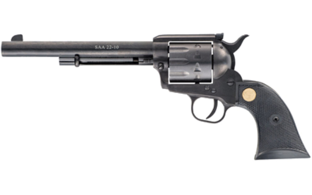 Chiappa Firearms 340170D SAA 1873  22 LR 22 WMR 10rd Shot 7.50 Blued Blued Blued Steel Frame Blued Cylinder Black Plastic Grips