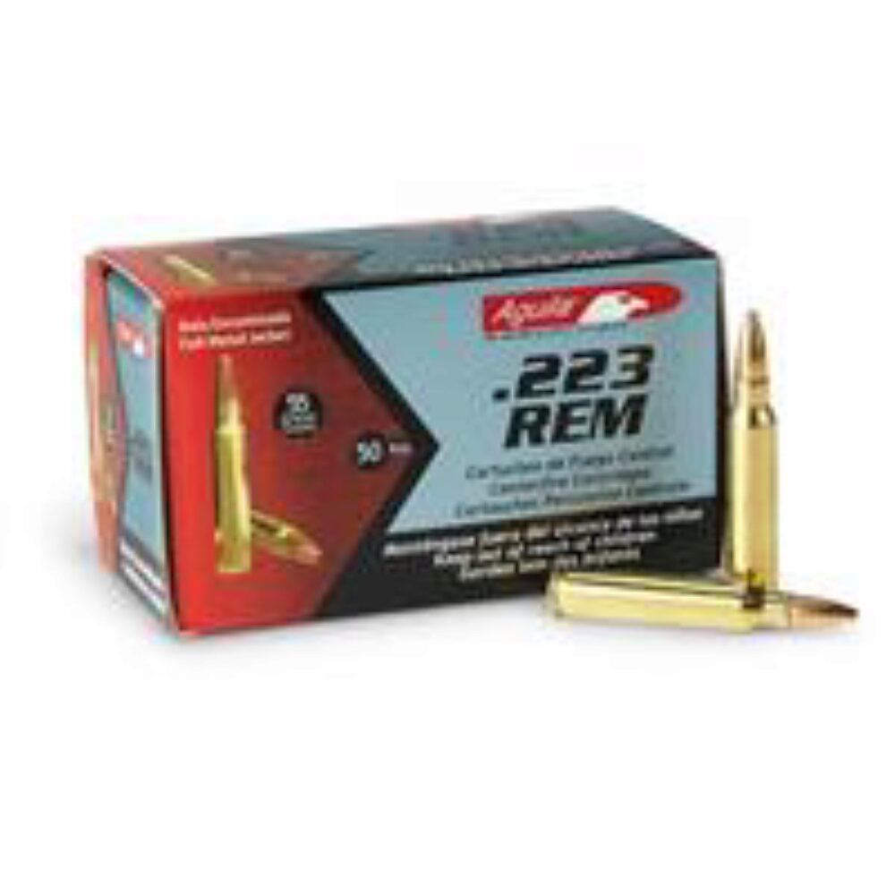 Aguila 1E223110 Target & Range Rifle 223 Rem 55 gr, Full Metal Jacket (FMJ), 50 Per Box/ 20 Cs