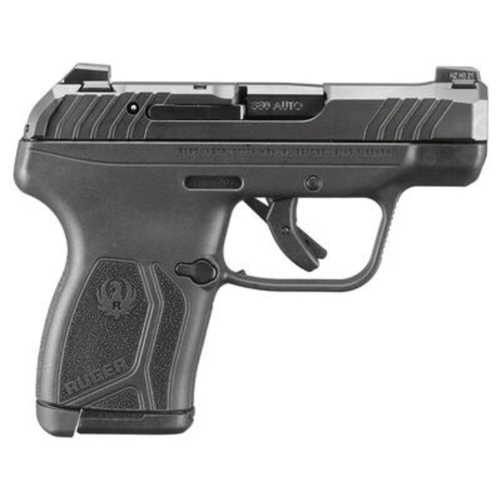 Ruger 13716 LCP Max  380 ACP 10+1 2.80 Black Oxide Steel Barrel & Serrated Slide, Black Polymer Frame w/Serrated Trigger Guard, Black Nylon Grips Right Hand