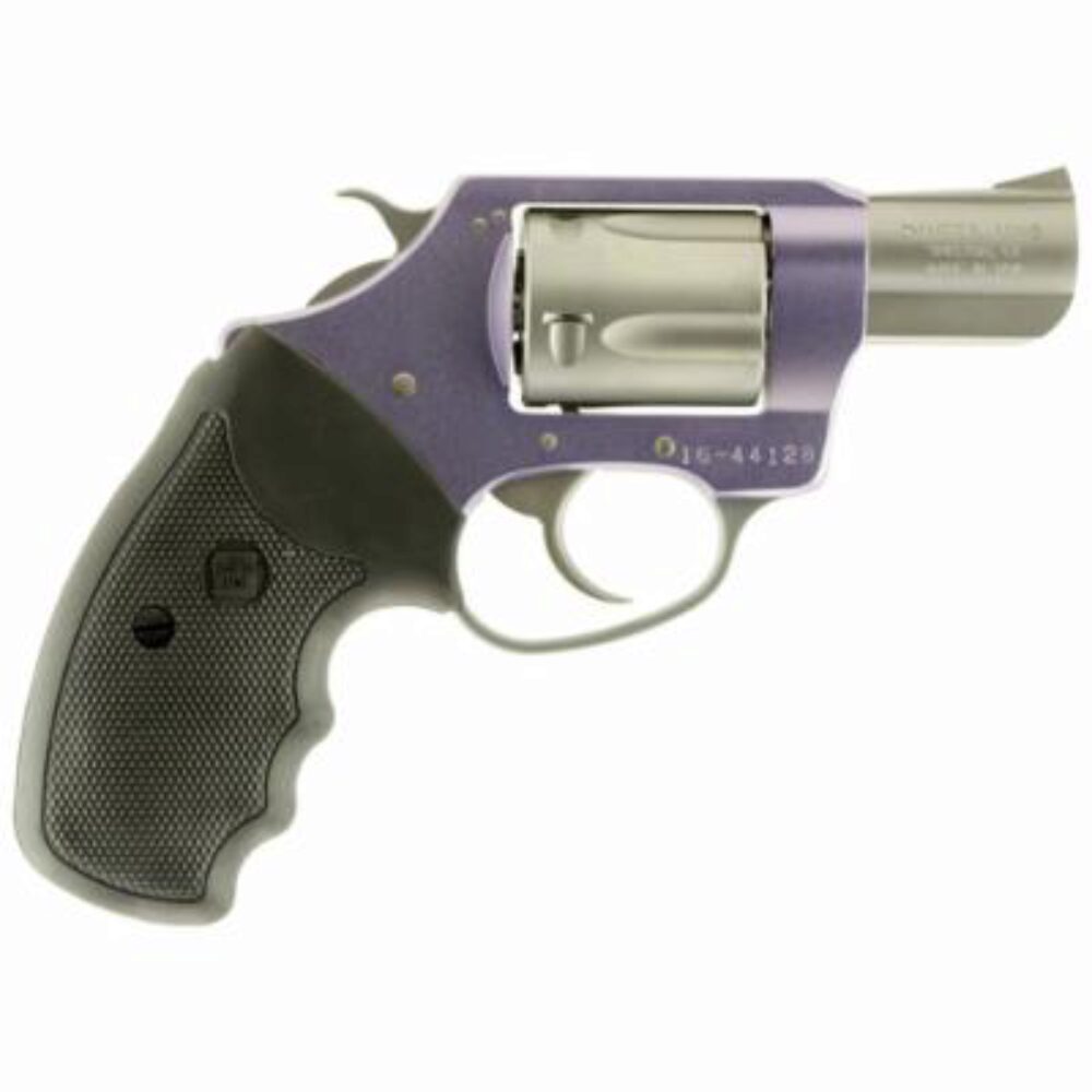 Charter Arms 52240 Pathfinder Lite Lavender Lady Small 22 LR, 8 Shot 2 Matte Stainless Steel Barrel & Cylinder, Lavender Aluminum Frame w/Black Finger Grooved Rubber Grip, Exposed Hammer