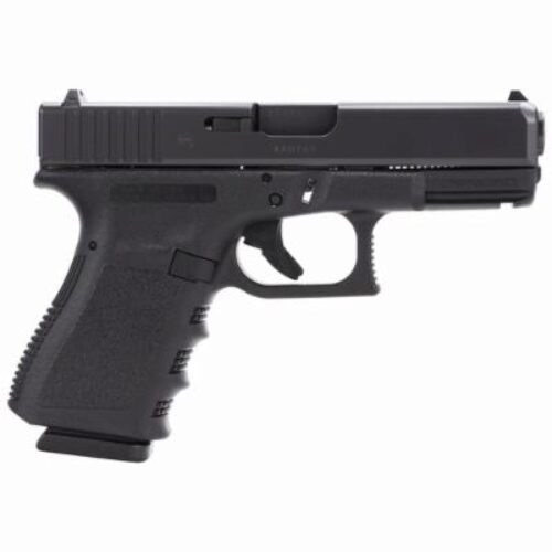 Glock PI3850201 G38 Gen3 Compact 45 GAP  4.02 Barrel 8+1, Black  Frame & Slide, Finger Grooved Rough Texture Grip, Safe Action Trigger