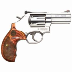 Smith & Wesson 150713 Model 686 Plus Deluxe 357 Mag or 38 S&W Spl +P Stainless Steel 3 Barrel & 7rd Cylinder,  Satin Stainless Steel L-Frame, Textured Wood Grip, Internal Lock