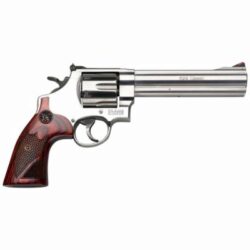 Smith & Wesson 150714 Model 629 Deluxe 44 Rem Mag or 44 S&W Spl Stainless Steel 6.50 Barrel & 6rd Cylinder, Satin Stainless Steel N-Frame, Textured Wood Grip
