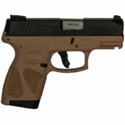 Taurus 1G2S931T G2S  9mm Luger 7+1 3.20 Stainless Steel Barrel, Tan Polymer Frame w/Picatinny Acc. Rail, Matte Black Steel Slide, Restrike Capability, Manual Safety