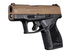 Taurus 1GX4M93E GX4 Micro-Compact 9mm Luger Caliber with 3.06 Barrel, 11+1 Capacity, Black Finish Frame, Serrated Coyote Cerakote Steel Slide &  Interchangeable Backstrap Grip Includes 2 Mags