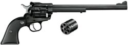 Ruger 0624 Single-Six Convertible 22 LR or 22 WMR 9.50 Barrel 6rd  Cylinder, Blued Alloy Steel,  Checkered Hard Rubber Grip, Adjustable Rear Sight, Transfer Bar Safety, Includes 22 WMR Cylinder