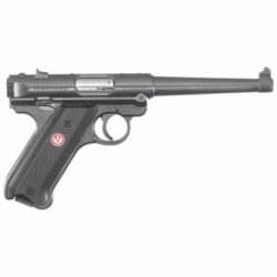 Ruger 40105 Mark IV  22 LR 10+1 6 Satin Stainless Tapered Barrel, Blued Steel Slide & Aluminum Frame Checkered Synthetic Grip