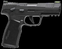 Sig Sauer 322CBAS10 P322  22 LR 10+1 4 Black Steel Threaded Barrel, Black Hard Coat Anodized Optic Ready/Serrated Slide, Black SS/Polymer Frame w/Picatinny Rail & Black Polymer Grips