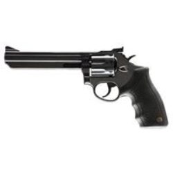 Taurus 2660061 66  38 Special +P or 357 Mag 7 Shot 6 Barrel, Overall Matte Black Oxide Finish Steel, Finger Grooved Black Rubber Grip, Adjustable Rear Sight