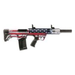 Gforce Arms GFY1USA GFY-1  12 Gauge 3 5+1 18.50, Red, White & Blue American Flag, Bullpup with Pistol Grip Stock, Picatinny Rail with Flip Up Sights