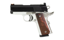 Springfield Armory PX9123L 1911 Ronin EMP 9mm Luger 3 Barrel 9+1, Satin Aluminum Cerakote Beavertail Frame, Serrated Blued Carbon Steel Slide, Textured Wood Grip