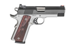 Springfield Armory PX9124L 1911 Ronin EMP 9mm Luger 10+1 4 Bull Barrel, Satin Aluminum Cerakote Frame w/Beavertail, Serrated Blued Carbon Steel Slide, Hybrid Smooth/Checkered Textured Wood Grip