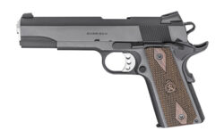 Springfield Armory PX9420 1911 Garrison 45 ACP 7+1 5 Barrel, Blued Carbon Steel Frame w/Beavertail, Serrated  Slide, Thin-Line Wood Grips Feature Double-Diamond Pattern & Crossed Cannon Logo